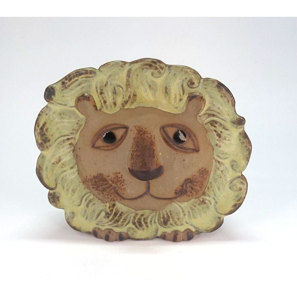 5" Lisa Larson Pottery Lion Afrika Small Vase Figure & Wall Pocket LL mark
